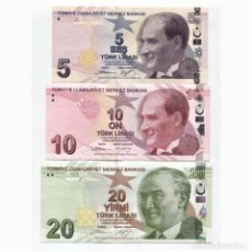 P-222A Turkey 5 Lira Banknote UNC 2009 Europe Paper Money 2013